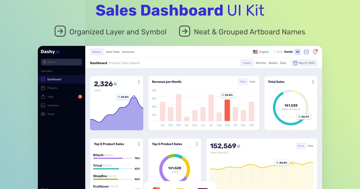 Dashy – 卖家仪表盘 UI 套件