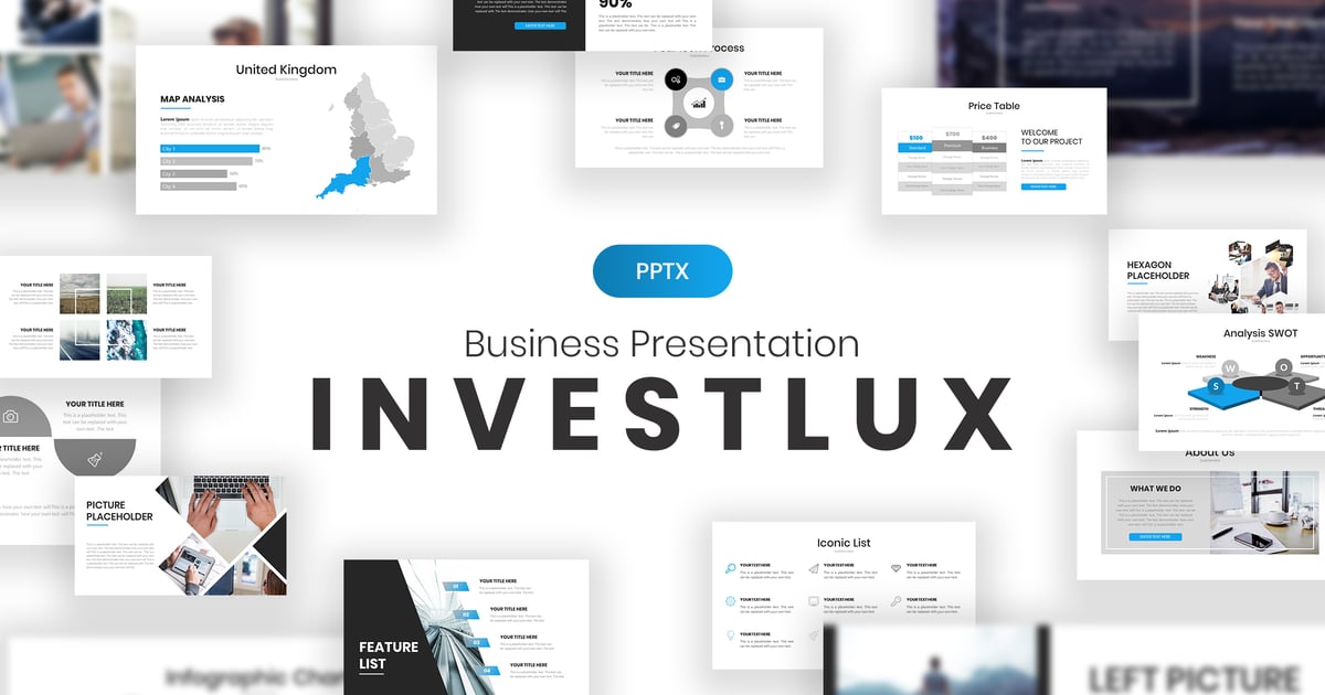 Investlux 商业演示模板