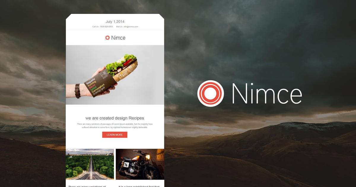 Nimce – 响应式电子邮件模板