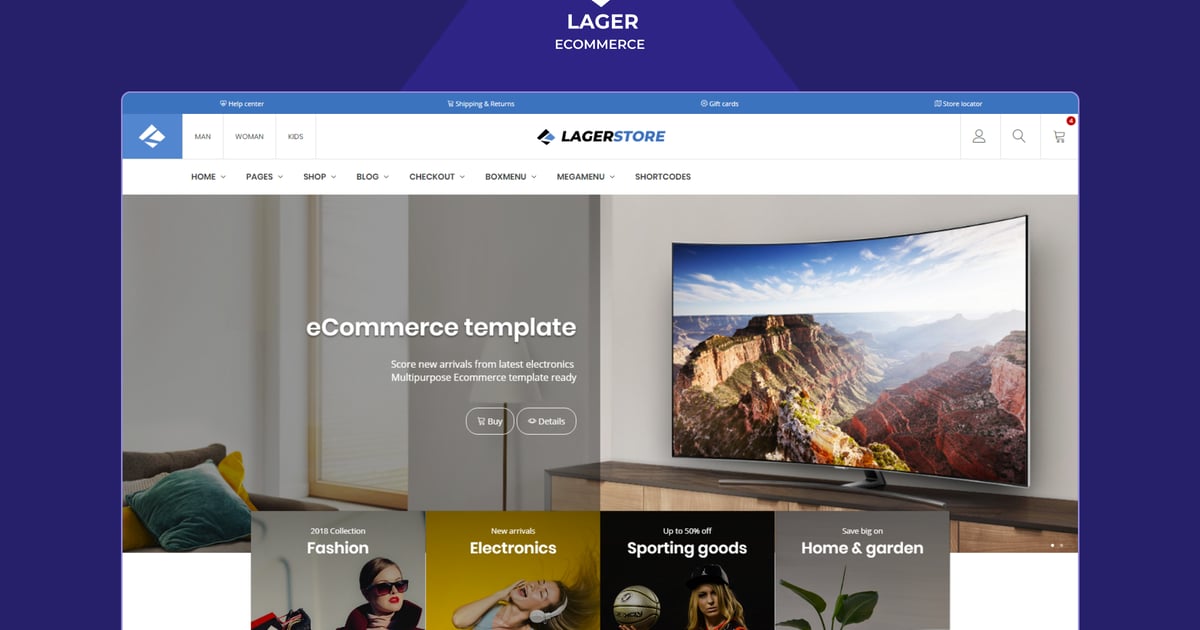 Lager – 电子商务 HTML 模板