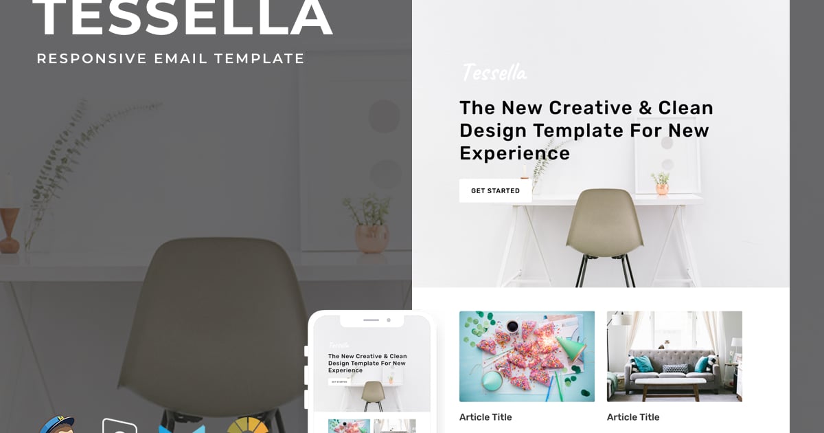 Tessella – 响应式电子邮件 + StampReady 构建器