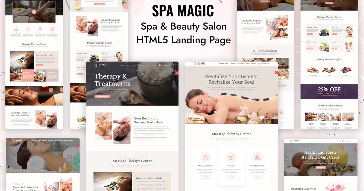 SpaMagic – 美容水疗沙龙健康中心 HTML