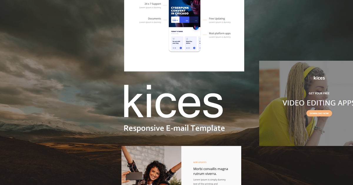 kices Mail – 响应式电子邮件模板