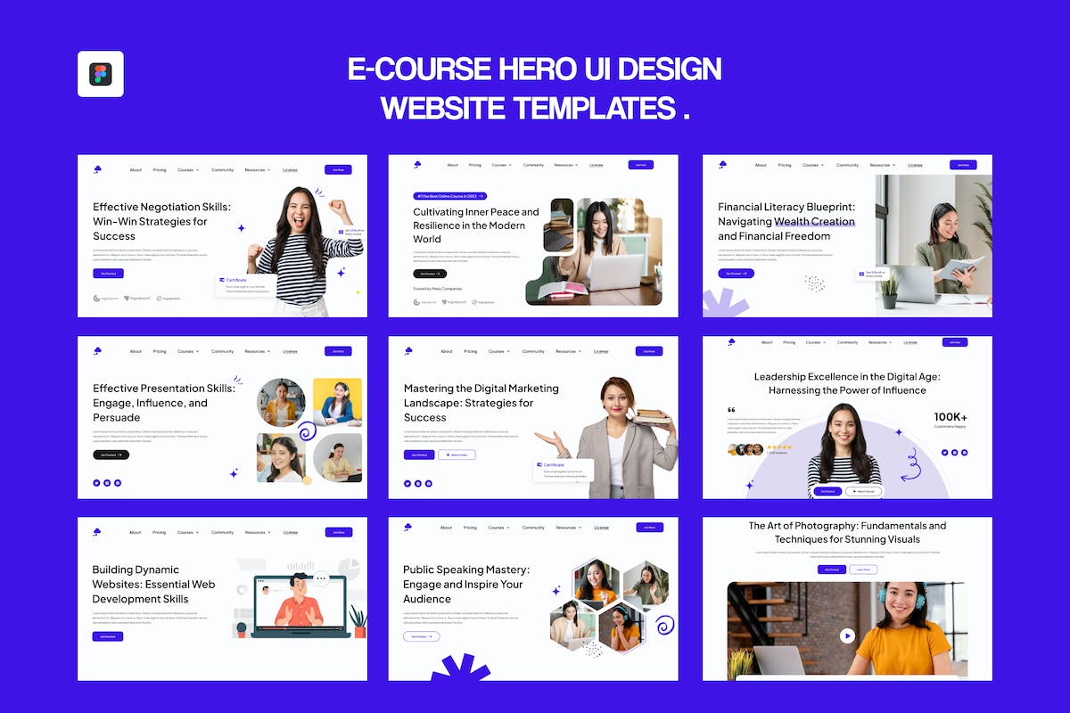 Ecourse UI 设计 Figma