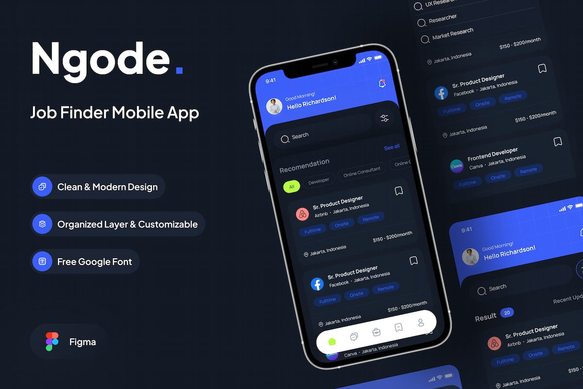Ngode – 主页搜索页面