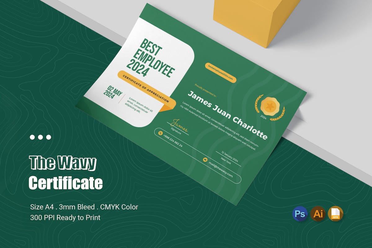波浪形证书
