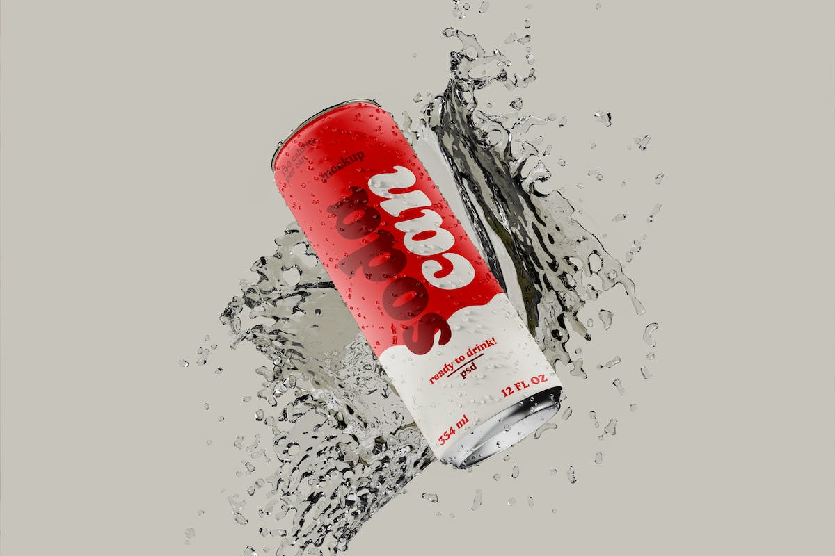 啤酒或汽水罐模型