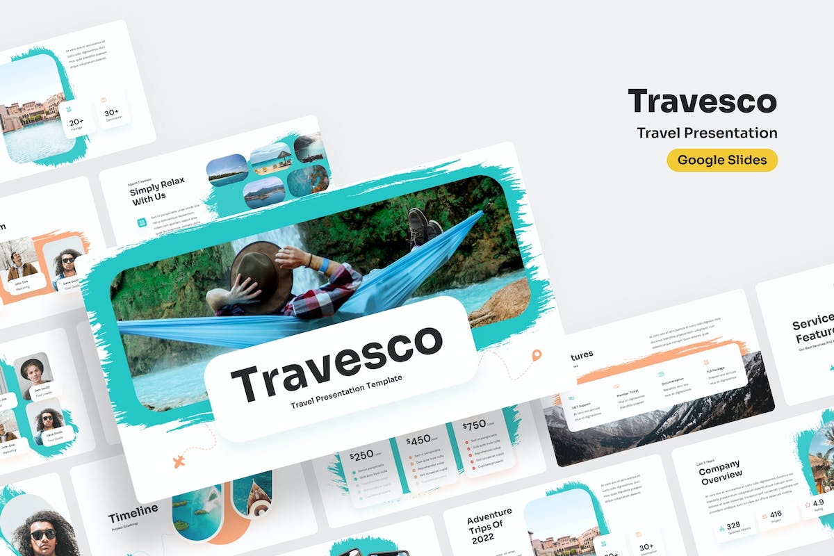 Travesco – 旅行 Google 幻灯片演示