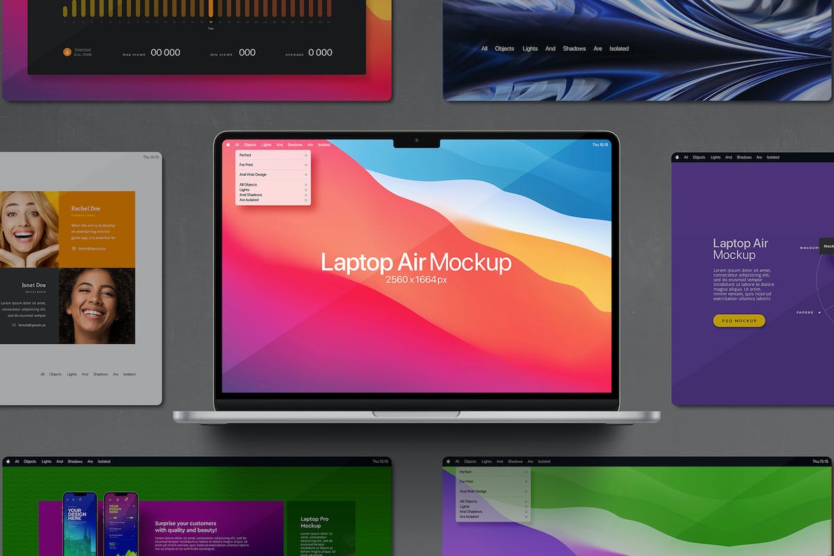 Laptop Air 模型演示屏幕套装