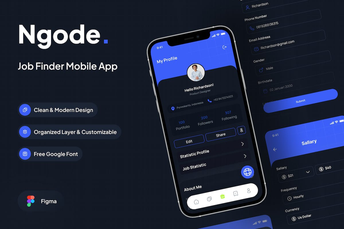 Ngode – 工作经验页面