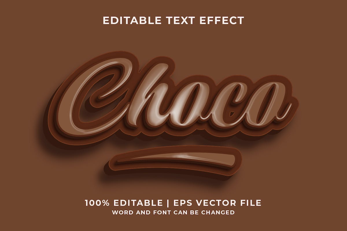 Choco 矢量可编辑文本效果