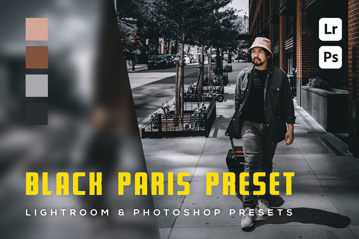 6 黑色巴黎预设 Lightroom 和 Photoshop Prese