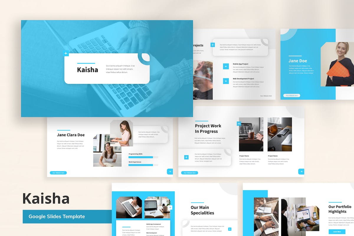 Kaisha 商务 Google 幻灯片