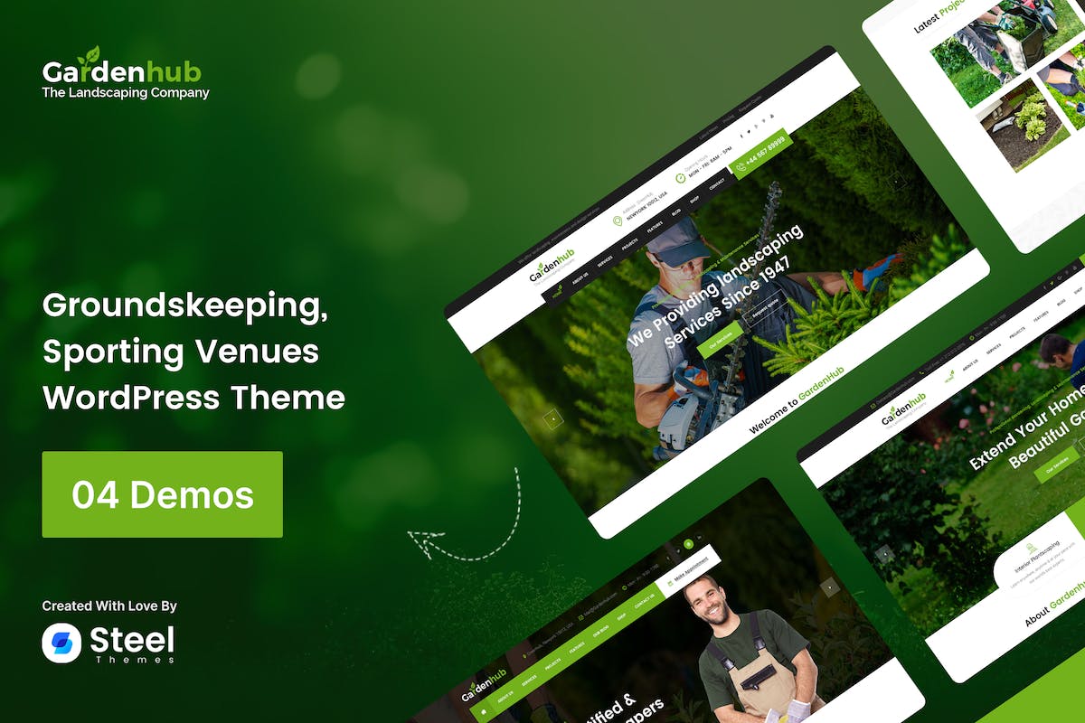 Garden HUB – 草坪和景观设计 WordPress 主题