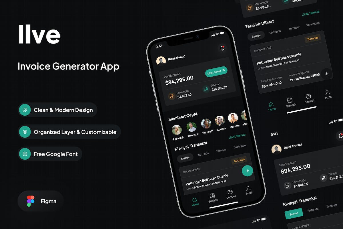 Ilve – 深色主页设计