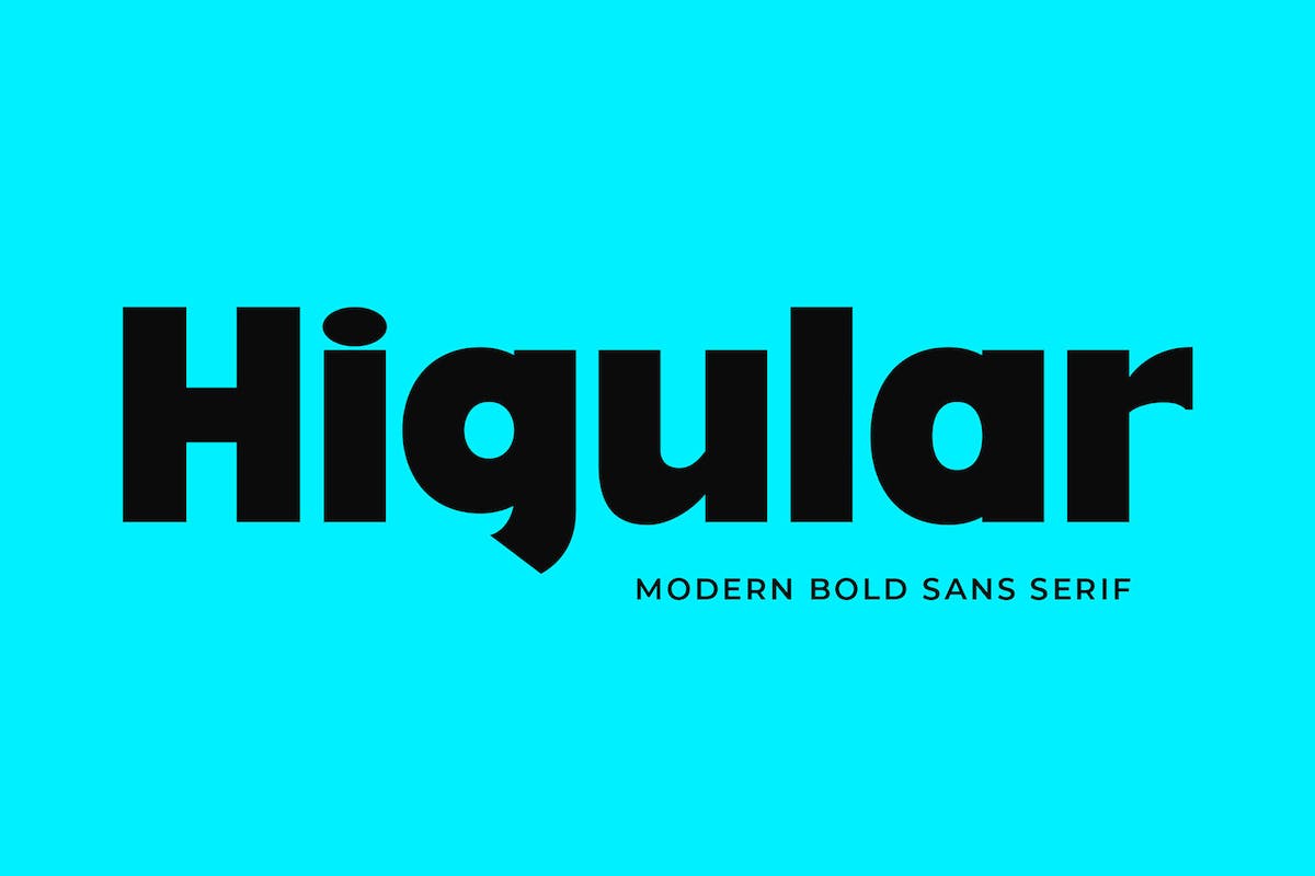 Higular – 现代粗体无衬线字体