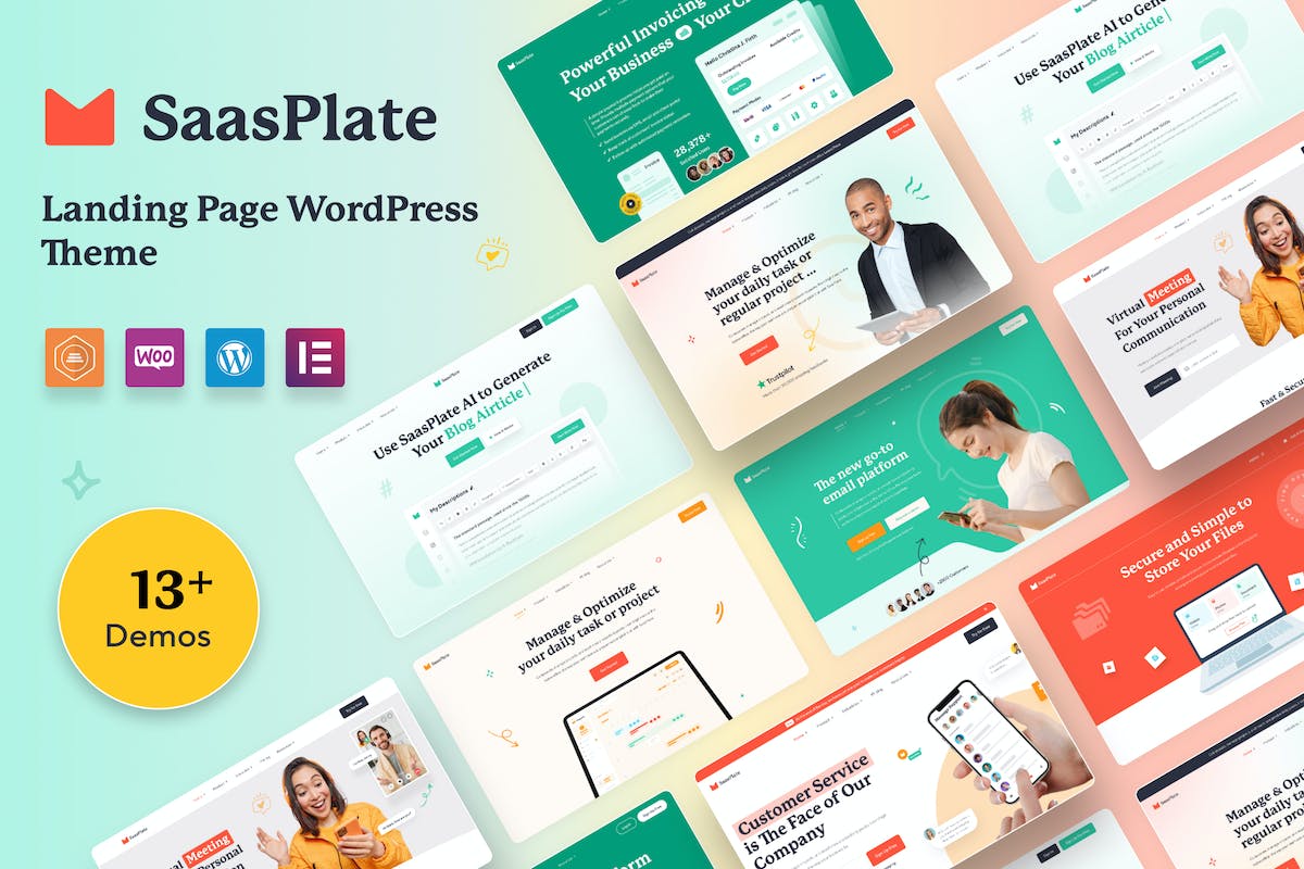 SaasPlate – 登陆页面 WordPress 主题