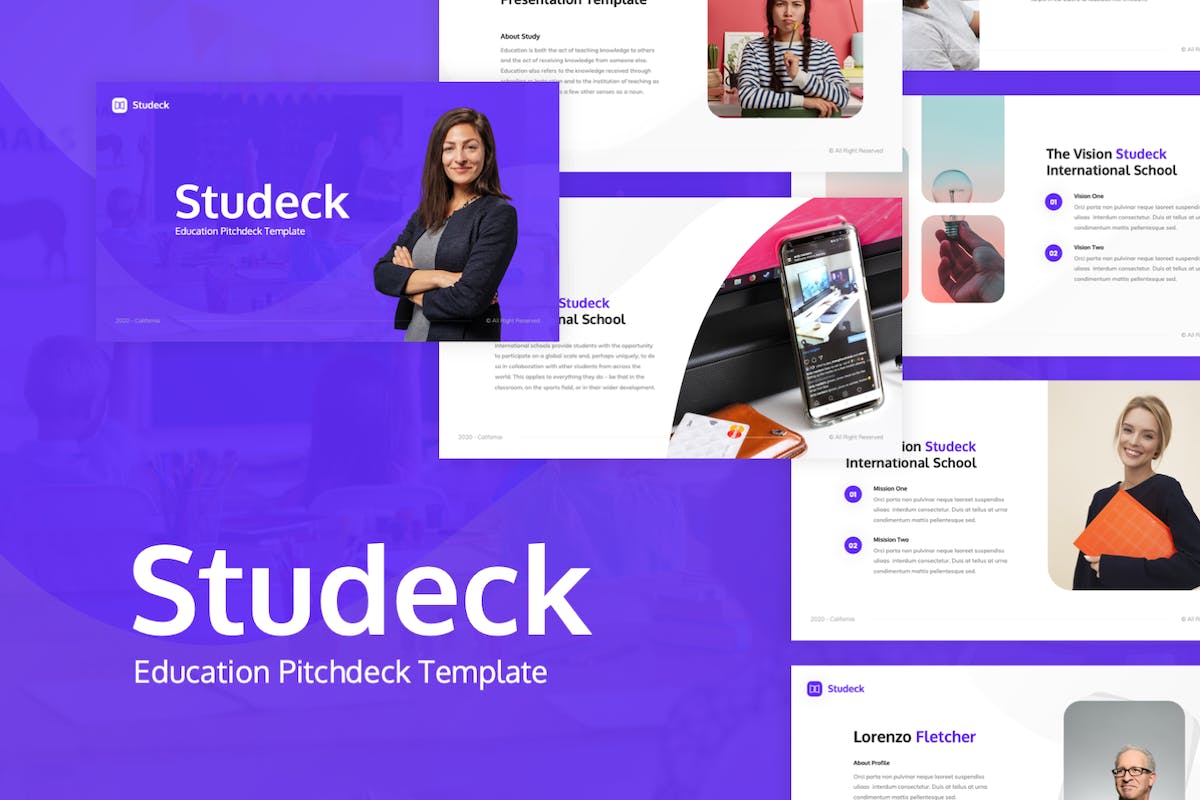 Studeck – 教育演示文稿 Google 幻灯片