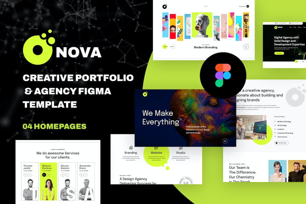 Onova – 投资组合和代理 Figma 模板