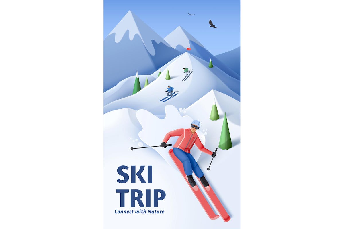 滑雪旅行海报