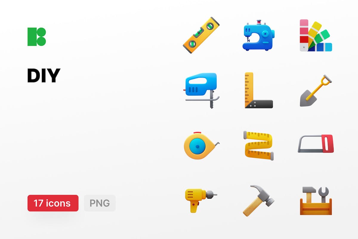 3D DIY工具图标