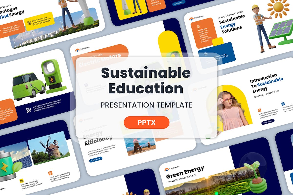 可持续教育 – Powerpoint 模板