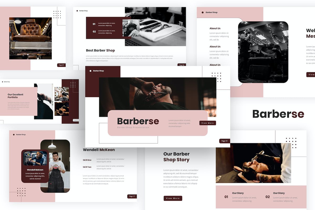 Barberse — 理发店 Keynote 模板