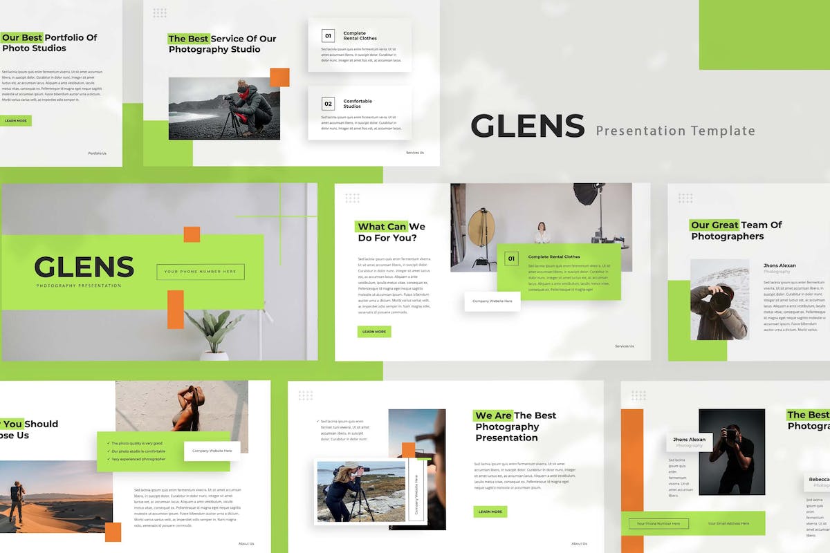 Glens – 摄影 Google 幻灯片模板