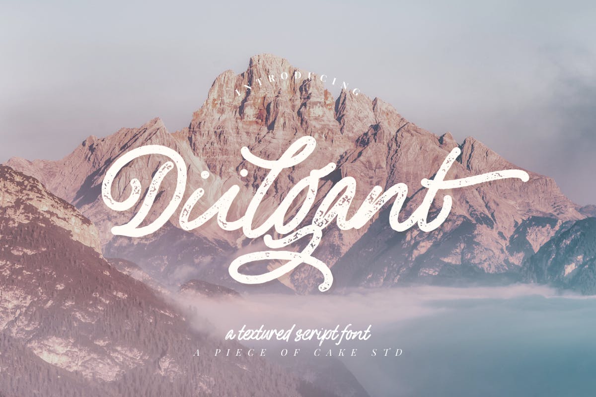 Diilgant – 纹理脚本字体