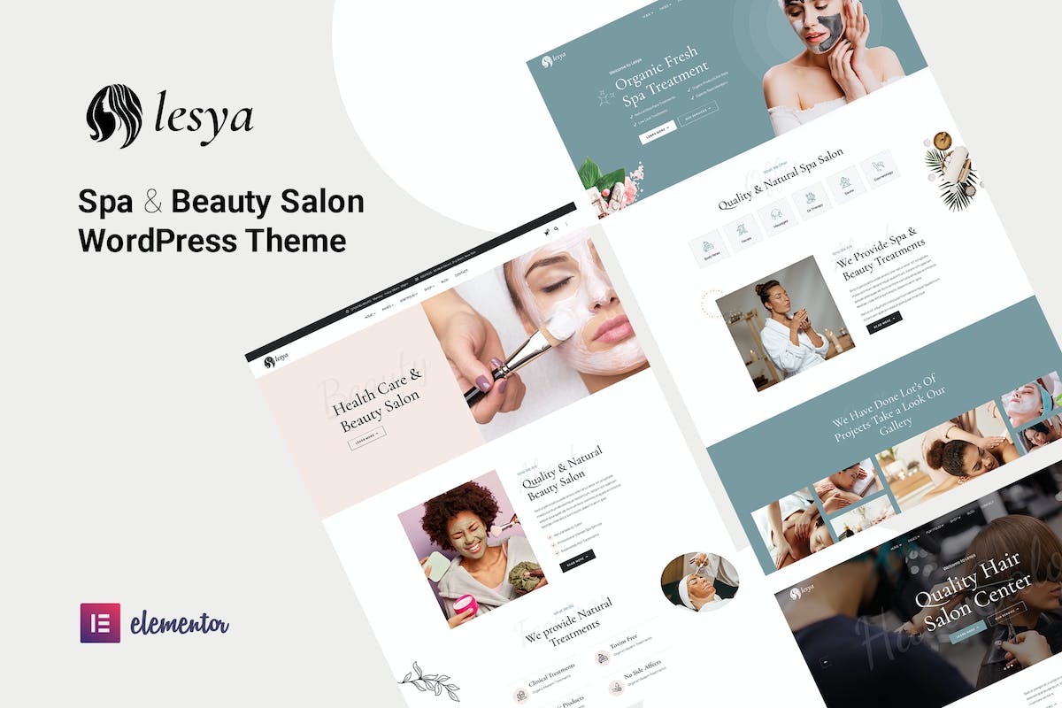 Lesya – 美容院和水疗中心 Elementor WordPress