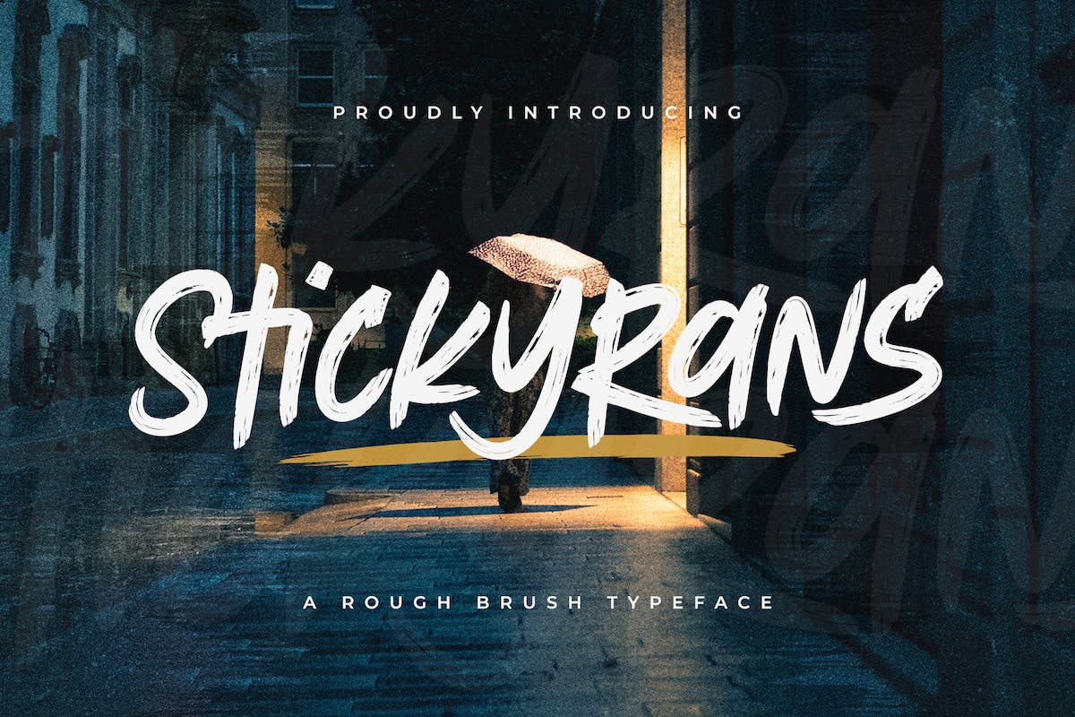 Stickyrans – 粗笔刷字体