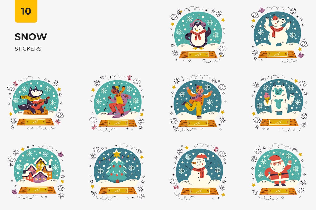 雪地贴纸