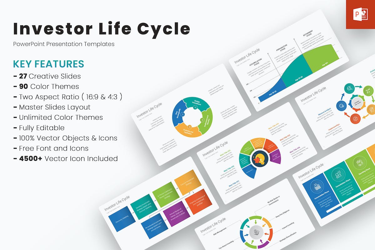 投资者生命周期 PowerPoint 模板