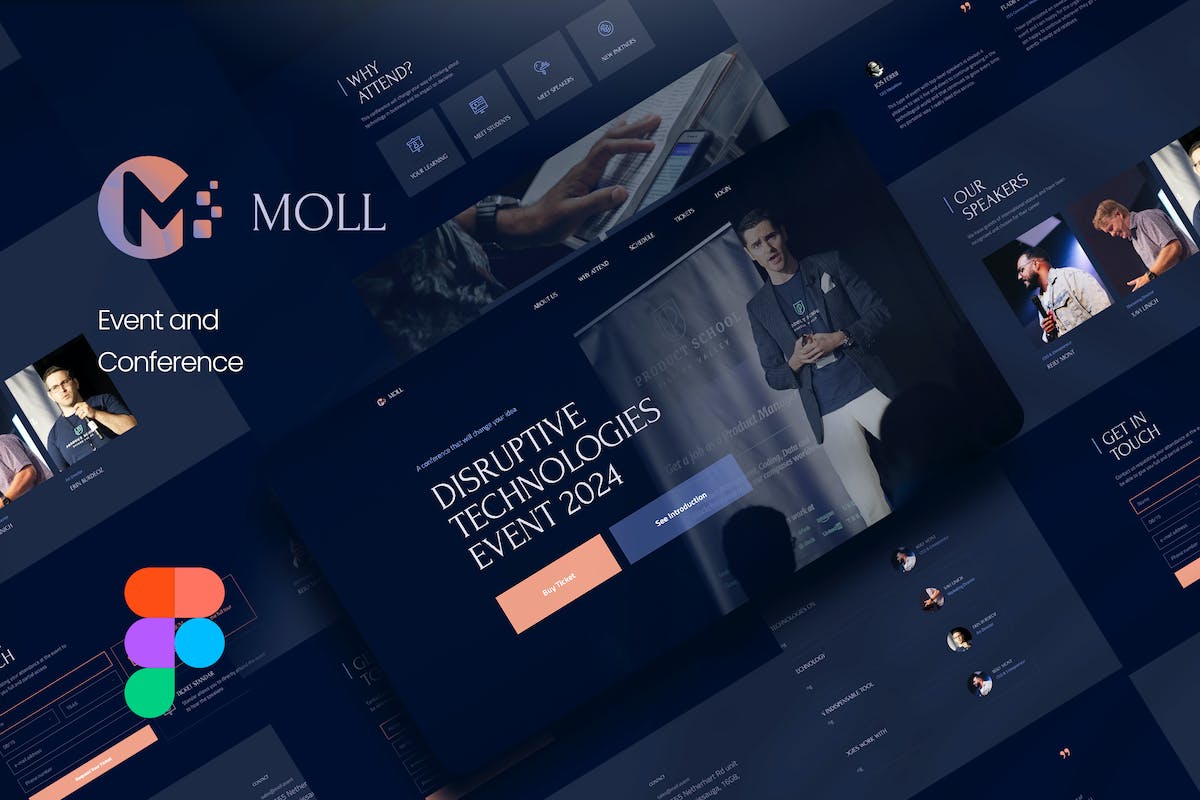 Moll – 活动和会议 Figma 模板