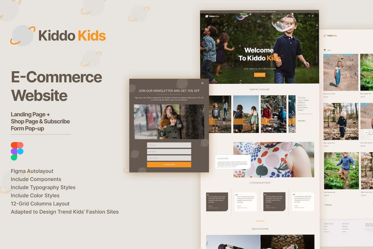 Kiddo Kids – 儿童时尚网站模板