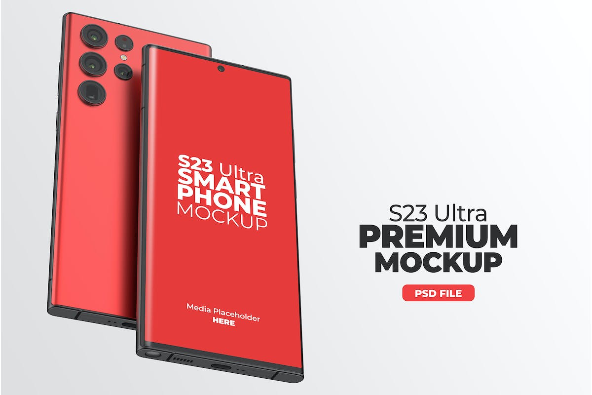 S23 Ultra 智能手机应用程序促销模型 PSD v07