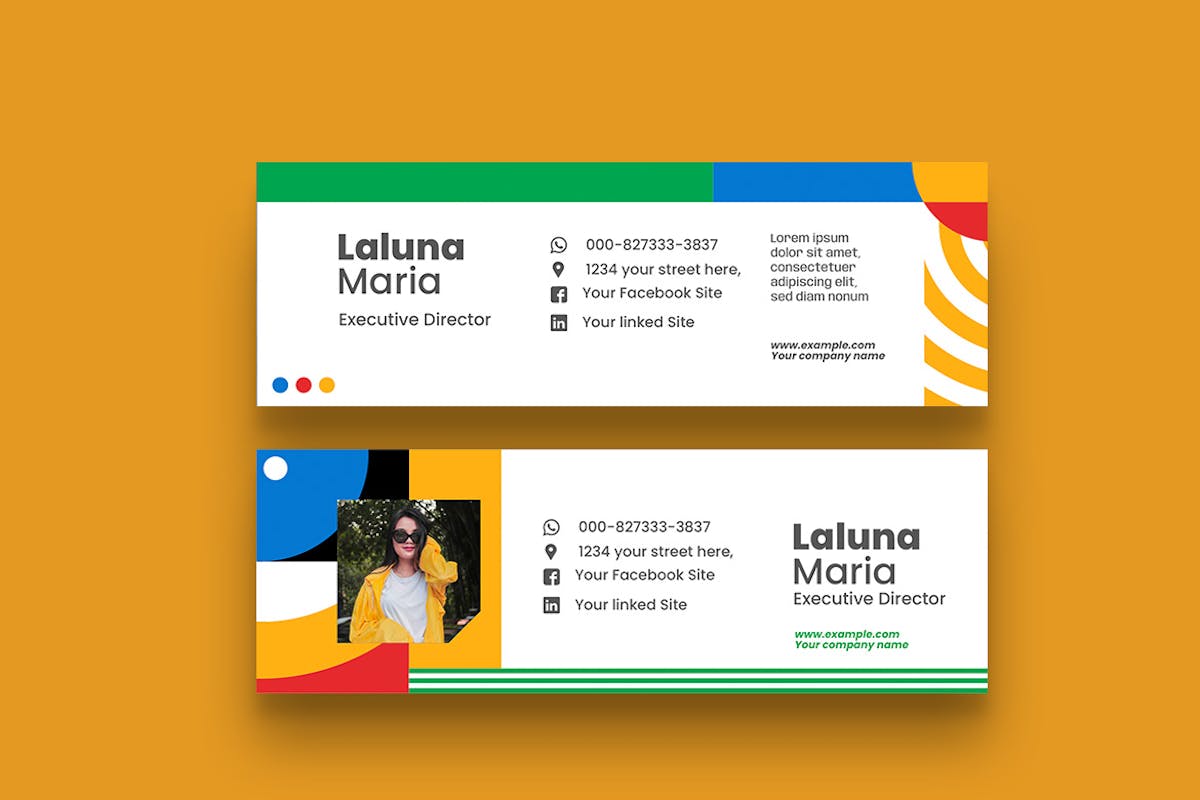 签名电子邮件设计模板