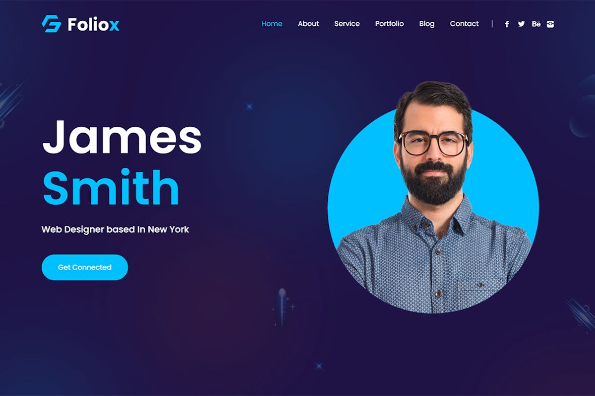 Foliox – Tailwind CSS 个人作品集模板