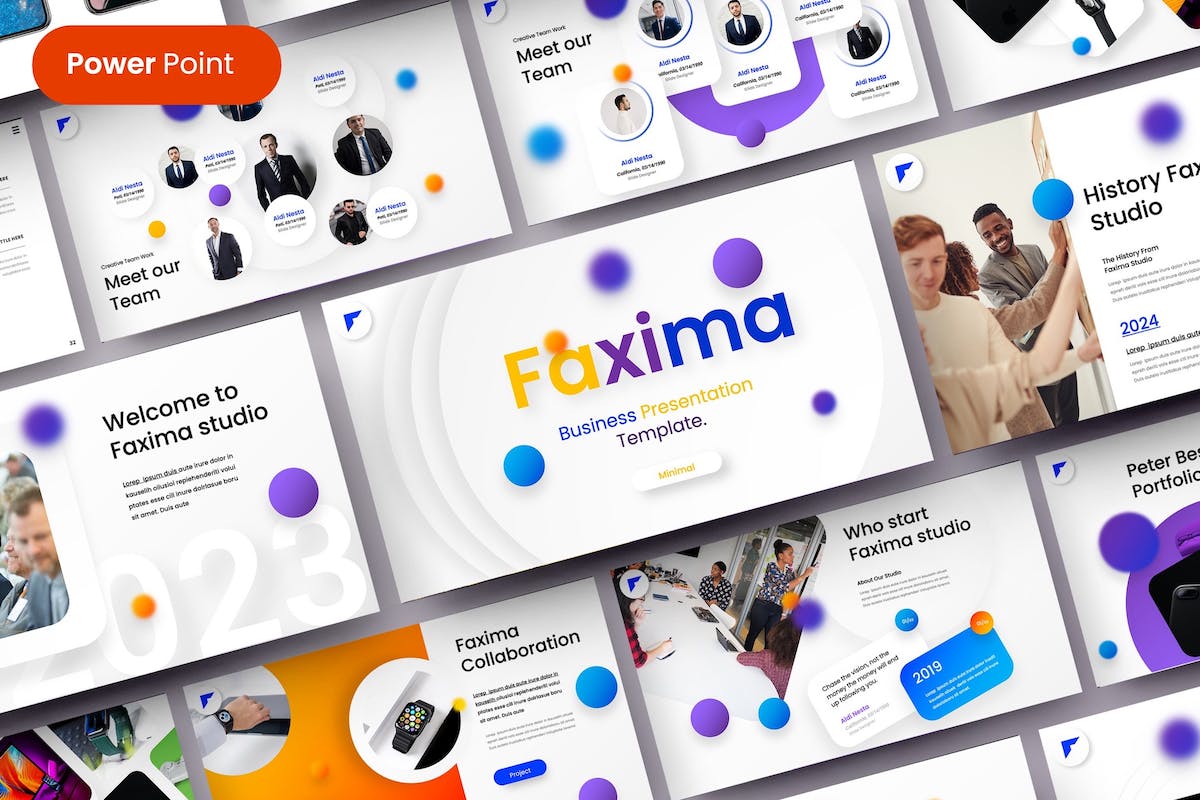 Faxima – 商业 PowerPoint 模板
