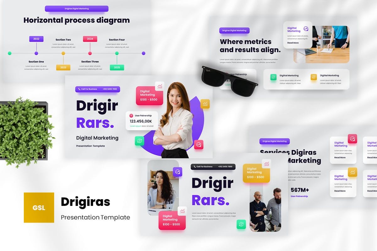 Drigiras – 数字营销 Google 幻灯片