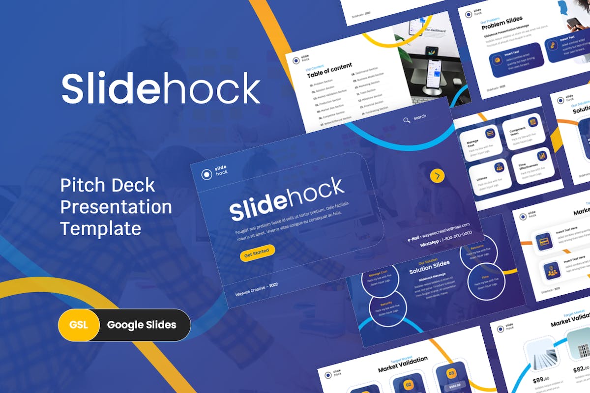 Slidehock – Pitch Deck Google 幻灯片模板