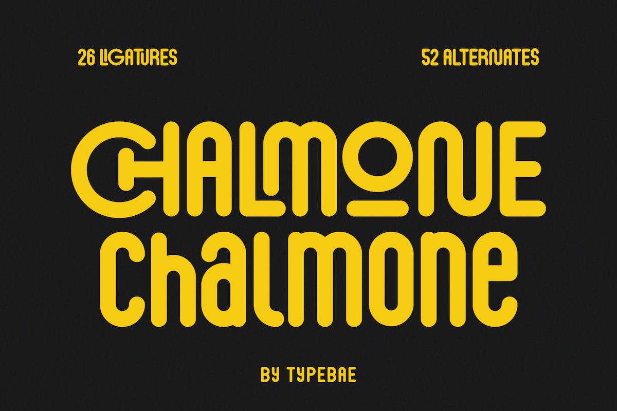Chalmone – 压缩圆形字体