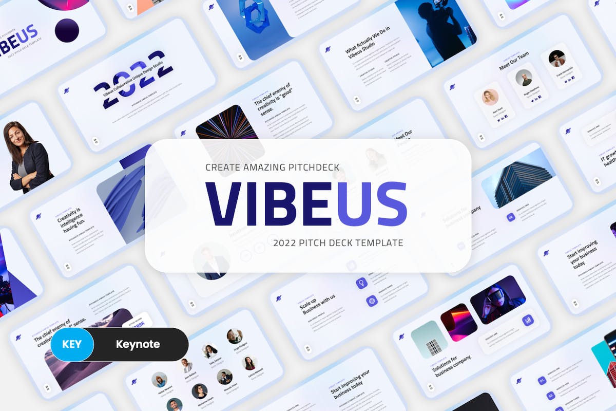 Vibeus – 多用途 Pitchdeck Keynote 模板