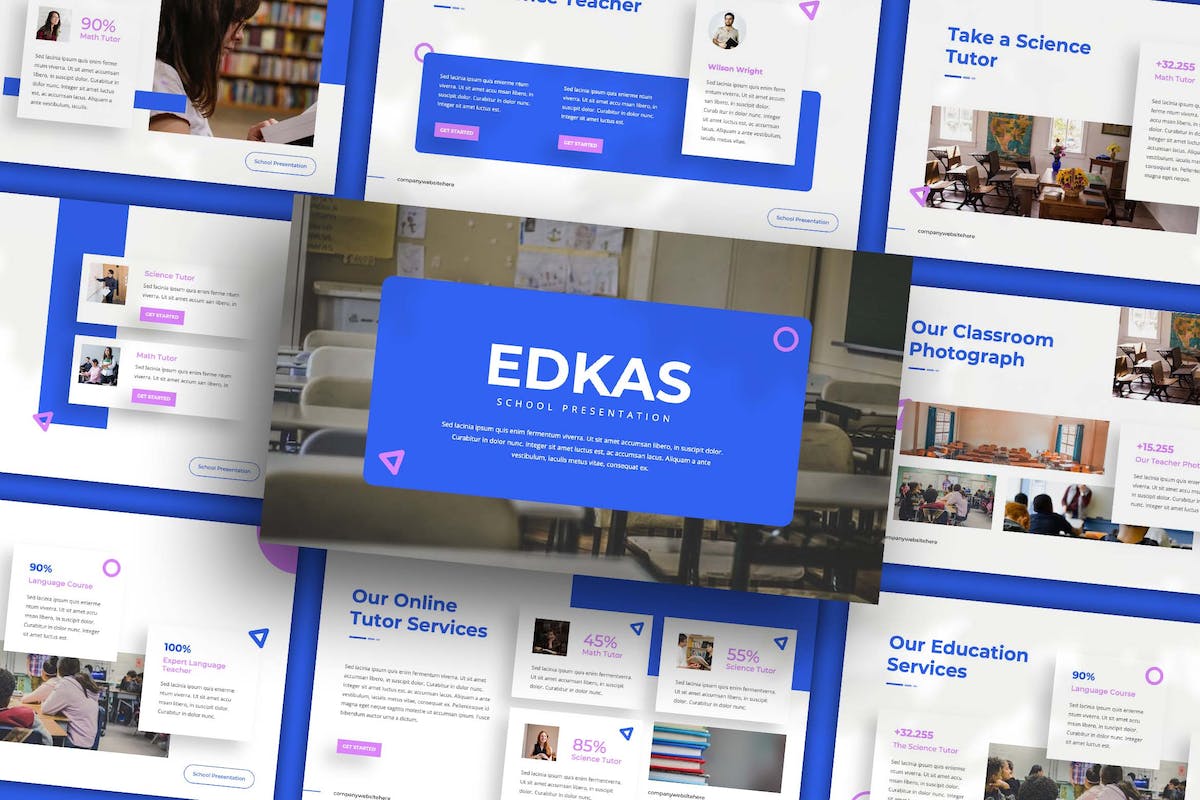 Edkas — 学校 Google 幻灯片模板
