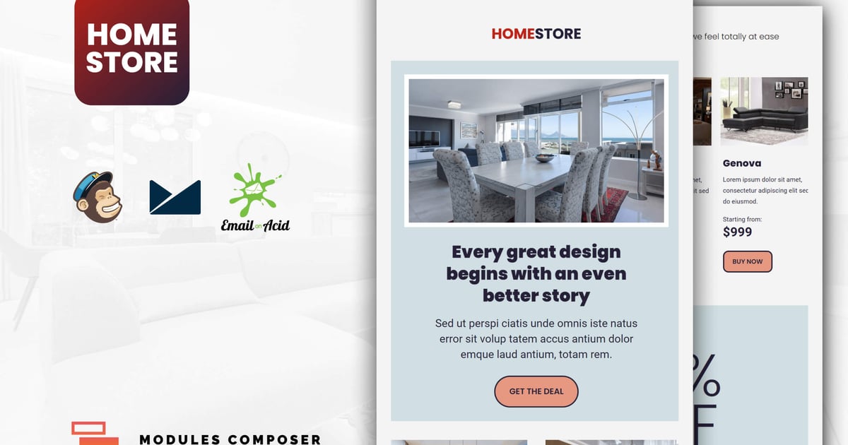 Homestore – 电子商务响应式电子邮件模板