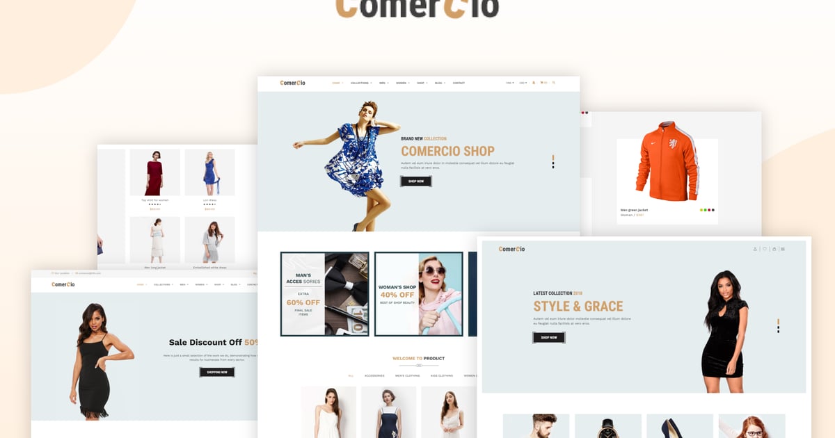 Comercio – 时尚商店电子商务 HTML 模板