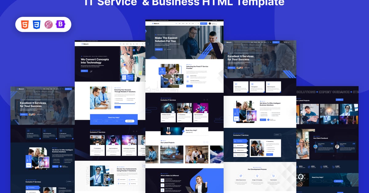 IT 服务和业务 HTML 模板