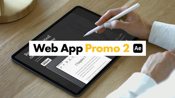 Web应用程序促销电脑AE动画模板