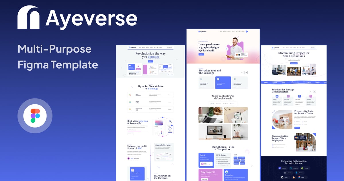 Ayeverse – 多用途 Figma 模板
