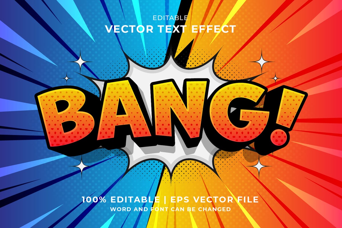 Bang Comic 3D矢量可编辑文本效果 (AI,EPS)